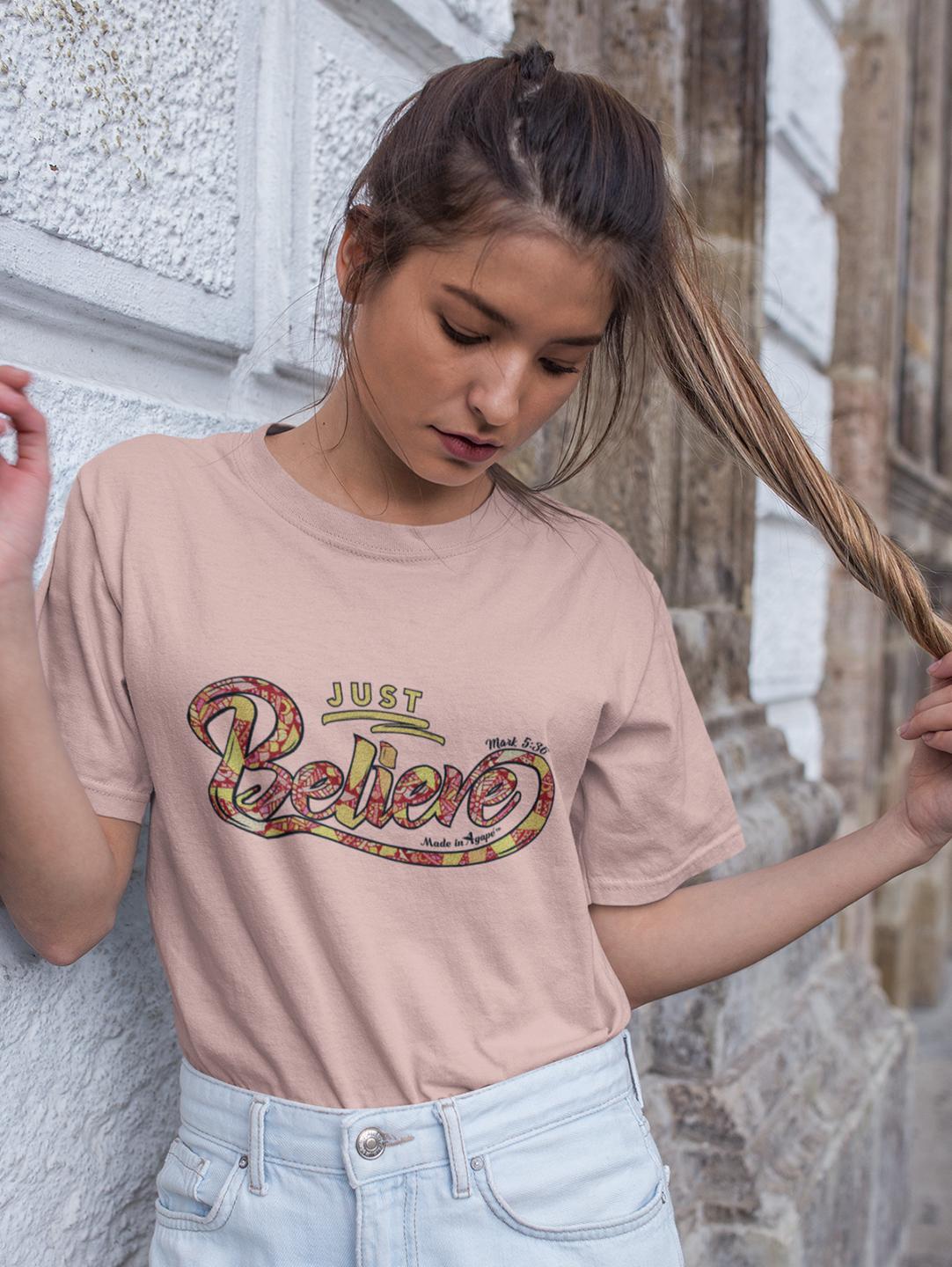 Just Believe - Cozy Fit Short Sleeve Tee-Made In Agapé