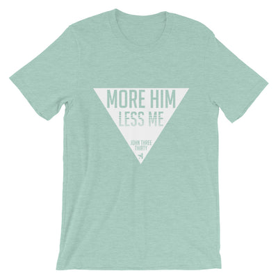More Him Less Me - Cozy Fit Short Sleeve Tee-Heather Prism Dusty Blue-XS-Made In Agapé