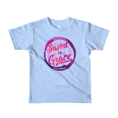 Saved By Grace - Kids T-Shirt-Baby Blue-2yrs-Made In Agapé