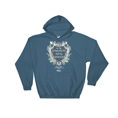 Lord Is My Strength - Men's Hoodie-Indigo Blue-S-Made In Agapé