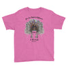 Make A Difference In This World - Youth Short Sleeve Tee-Heather Hot Pink-XS-Made In Agapé