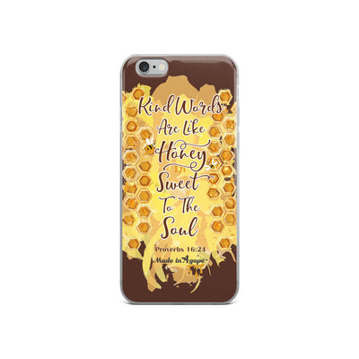 Kind Words Are Like Honey - iPhone Case-iPhone 6/6s-Made In Agapé