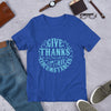 Give Thanks In All Circumstances - Unisex Crew-Heather True Royal-S-Made In Agapé