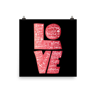 Love Is Patient - Poster-12×12-Made In Agapé
