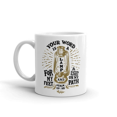 Lamp For Feet And Light On Path - Coffee Mug-11oz-Left Handle-Made In Agapé