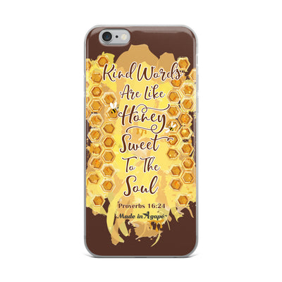 Kind Words Are Like Honey - iPhone Case-iPhone 6 Plus/6s Plus-Made In Agapé