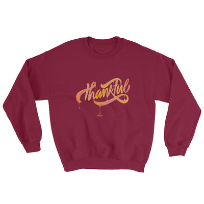 Thankful - Women's Sweatshirt-Maroon-S-Made In Agapé