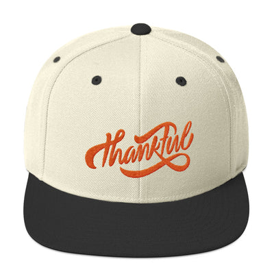 Thankful - Snapback Hat-Natural/ Black-Made In Agapé