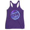 Saved By Grace - Ladies' Triblend Racerback Tank-Purple Rush-XS-Made In Agapé