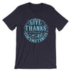 Give Thanks In All Circumstances - Cozy Fit Short Sleeve Tee-Navy-S-Made In Agapé