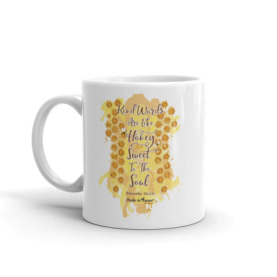 Kind Words Are Like Honey - Coffee Mug-11oz-Left Handle-Made In Agapé