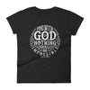 Nothing Impossible With God - Ladies' Fit Tee-Black-S-Made In Agapé