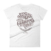 Be Strong And Courageous - Ladies' Fit Tee-White-S-Made In Agapé