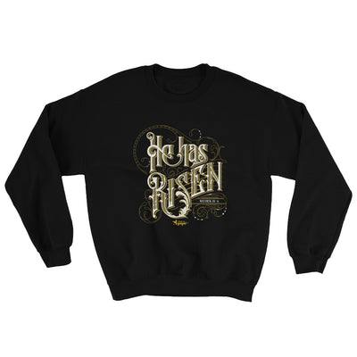 He Has Risen - Men's Sweatshirt-Black-S-Made In Agapé