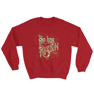 He Has Risen - Men's Sweatshirt-Red-S-Made In Agapé