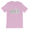 LOVE Protects - Cozy Fit Short Sleeve Tee-Heather Prism Lilac-XS-Made In Agapé