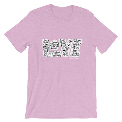 LOVE Protects - Cozy Fit Short Sleeve Tee-Heather Prism Lilac-XS-Made In Agapé