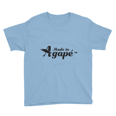Made In Agapé™ - Youth Short Sleeve Tee-Light Blue-XS-Made In Agapé