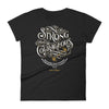 Be Strong And Courageous - Ladies' Fit Tee-Black-S-Made In Agapé