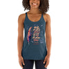 Agapé Feathers And Wings - Ladies' Triblend Racerback Tank-Made In Agapé