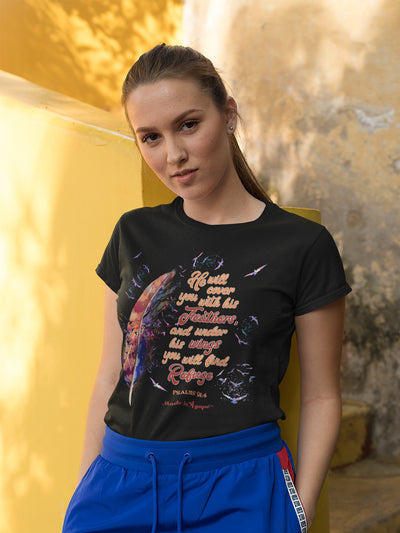Agapé Feathers And Wings - Ladies' Fit Tee-Made In Agapé