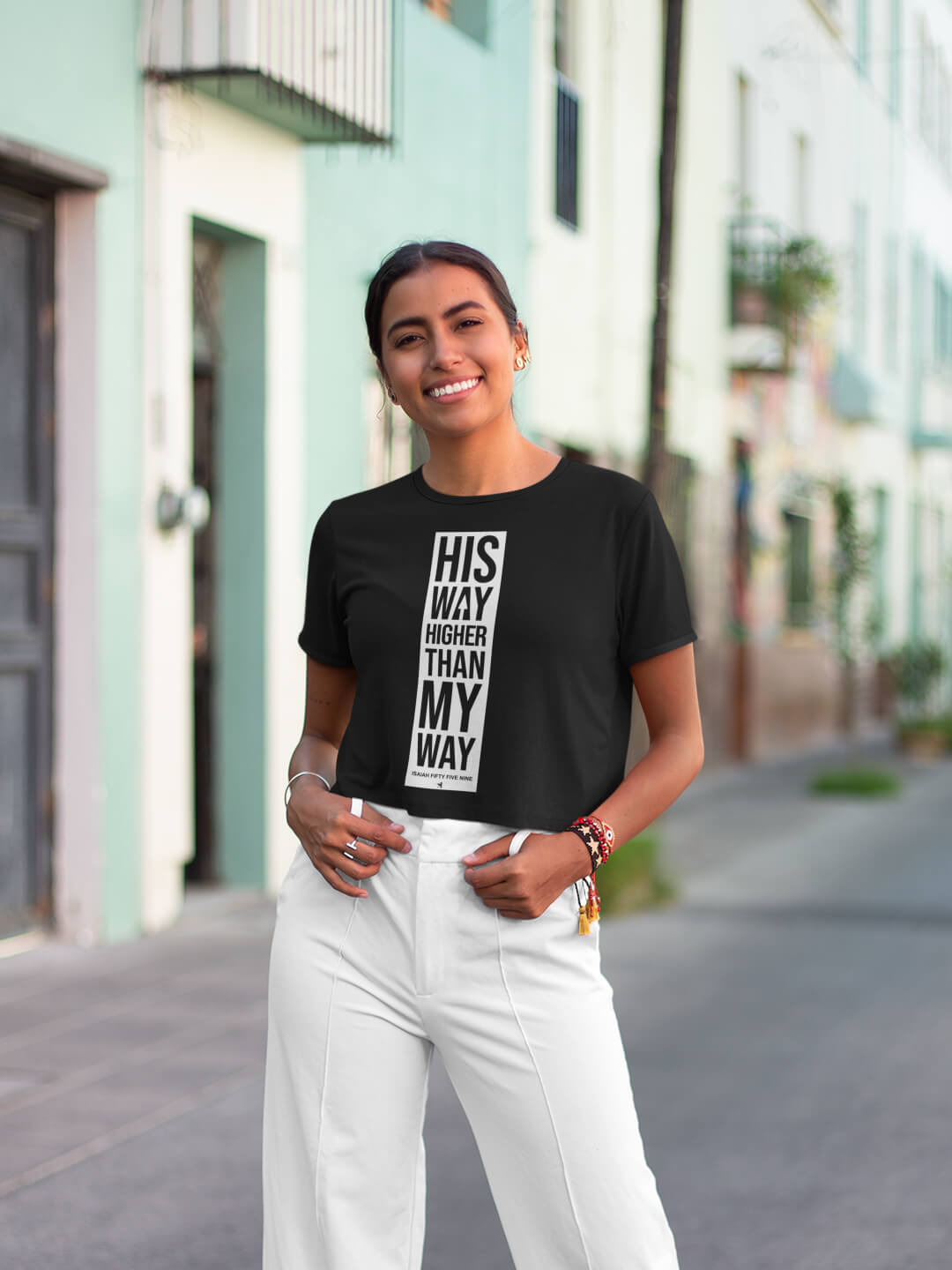 His Way Higher Than Mine - Cozy Fit Short Sleeve Tee-Made In Agapé