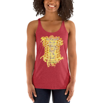 Kind Words Are Like Honey - Ladies' Triblend Racerback Tank-Made In Agapé