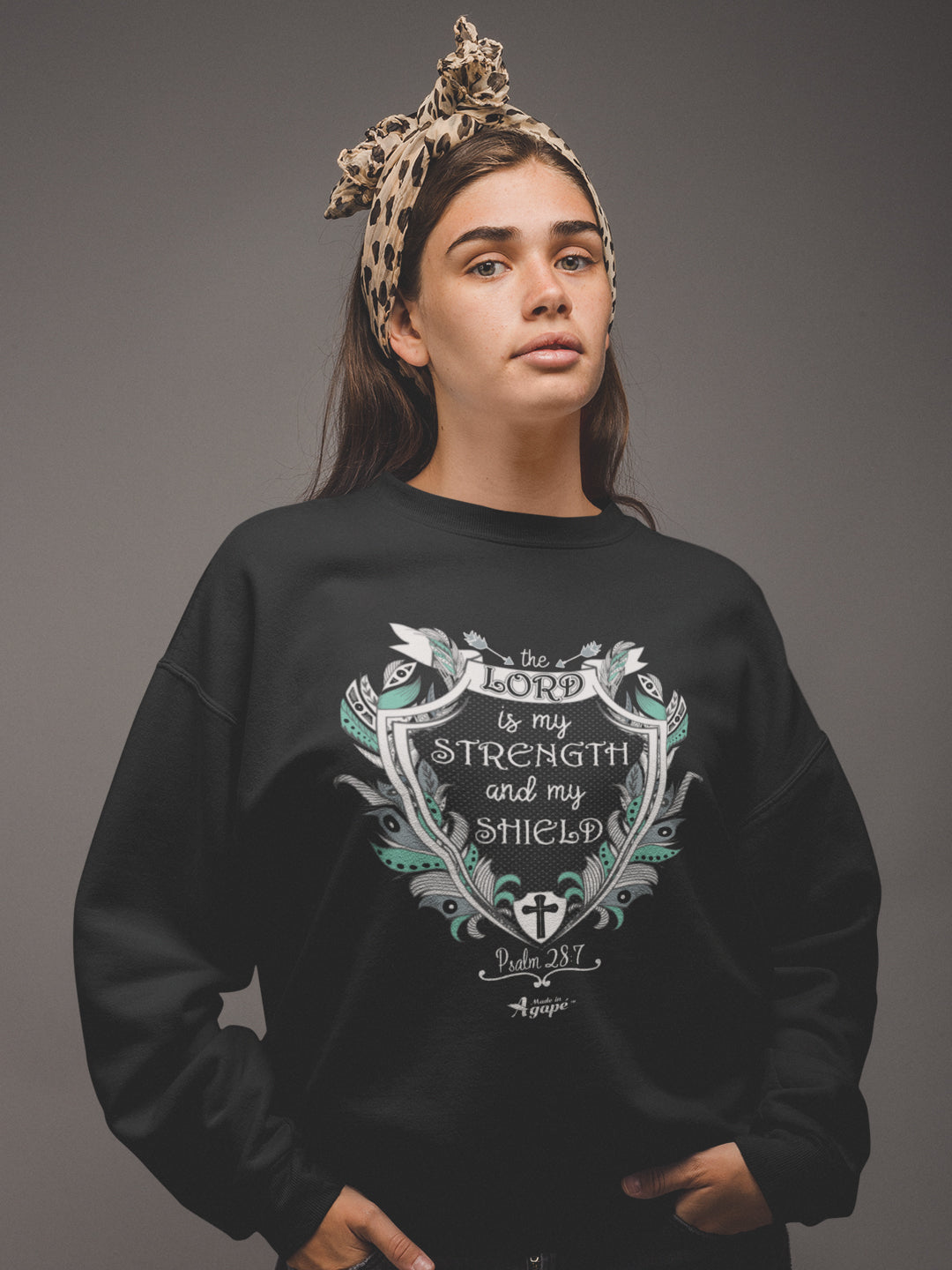 Lord Is My Strength And Shield - Women's Sweatshirt-Made In Agapé