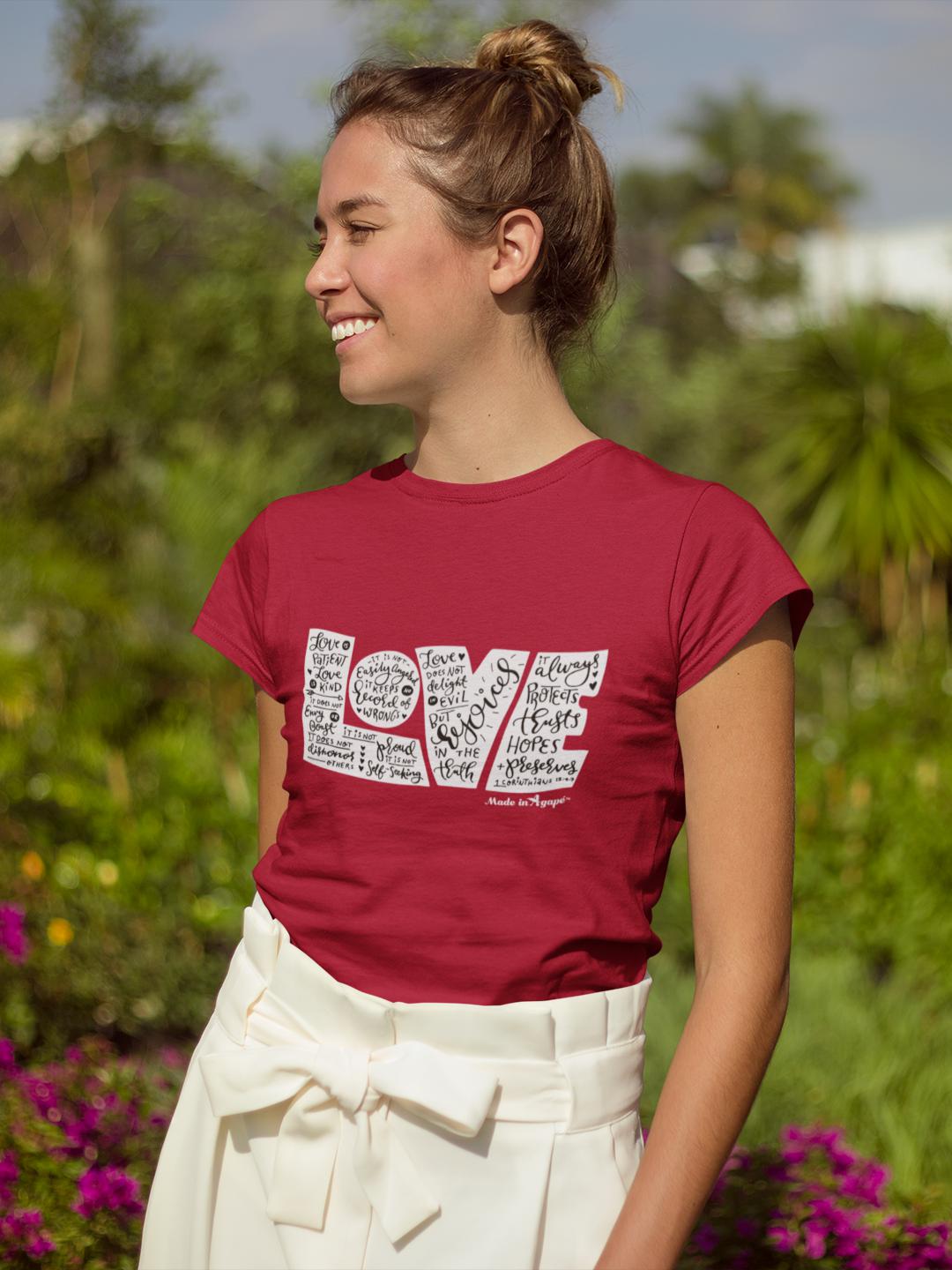 LOVE Protects - Ladies' Fit Tee-Made In Agapé