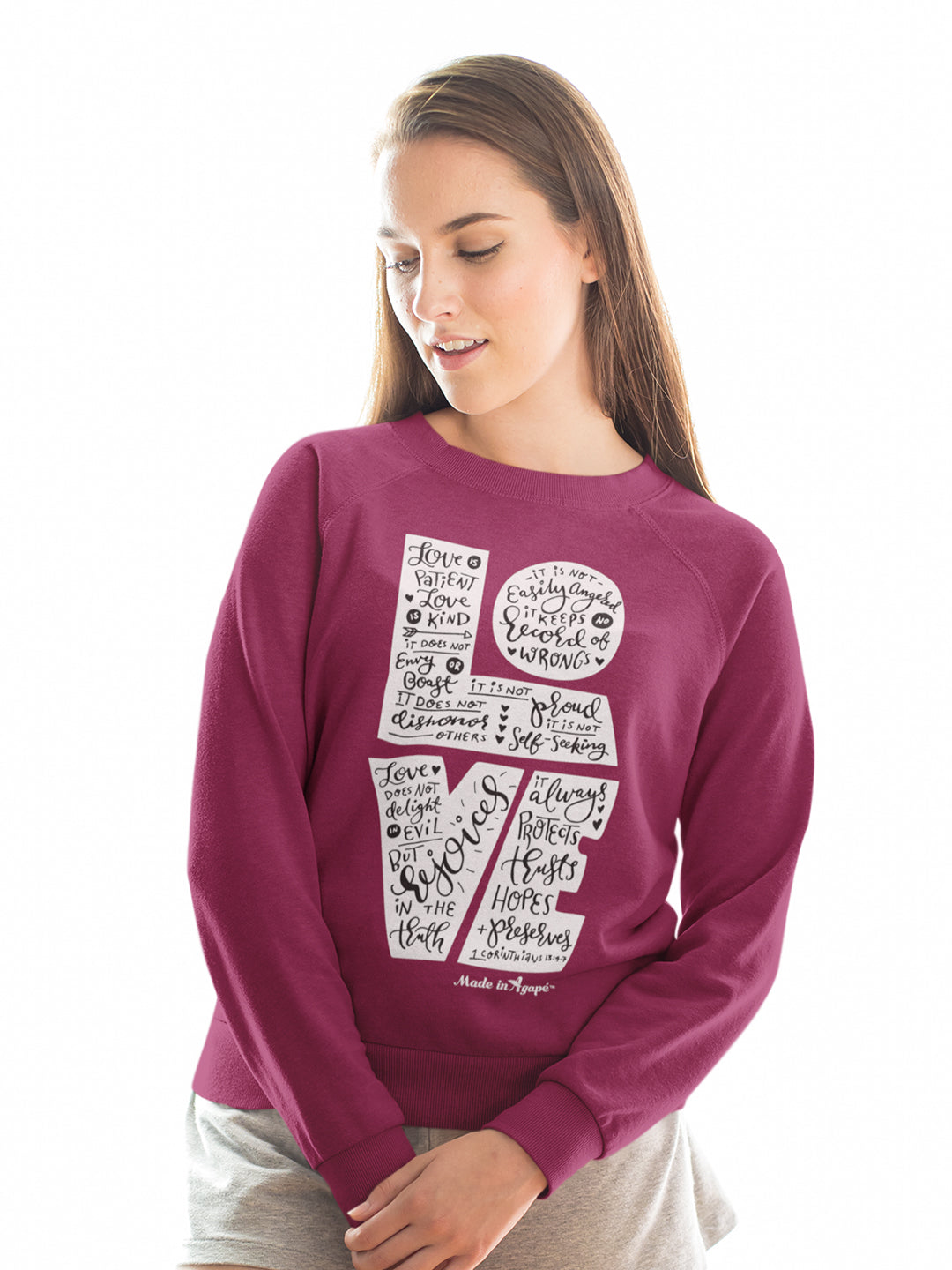 Shop Christian Sweatshirts For Women  Women's Christian Sweaters - Made In  Agapé