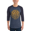 Nothing Impossible With God - Unisex 3/4 Sleeve Raglan Baseball Tee-Made In Agapé