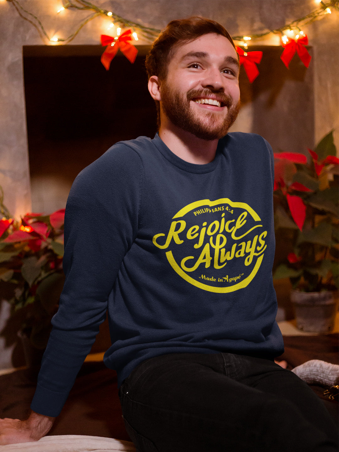 Rejoice Always -Men's Sweatshirt-Made In Agapé