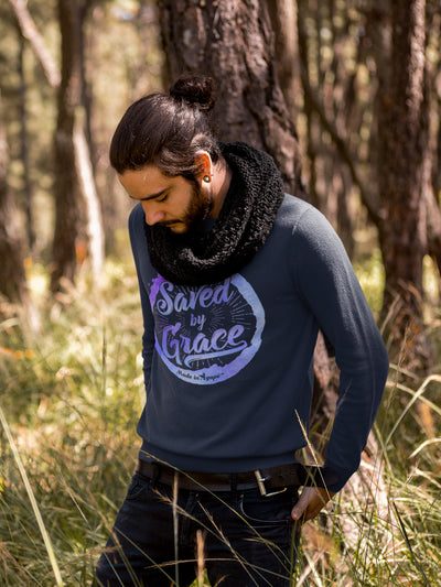 Saved By Grace - Men's Sweatshirt-Made In Agapé