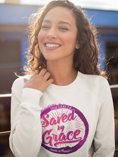 Saved By Grace - Women's Sweatshirt-Made In Agapé