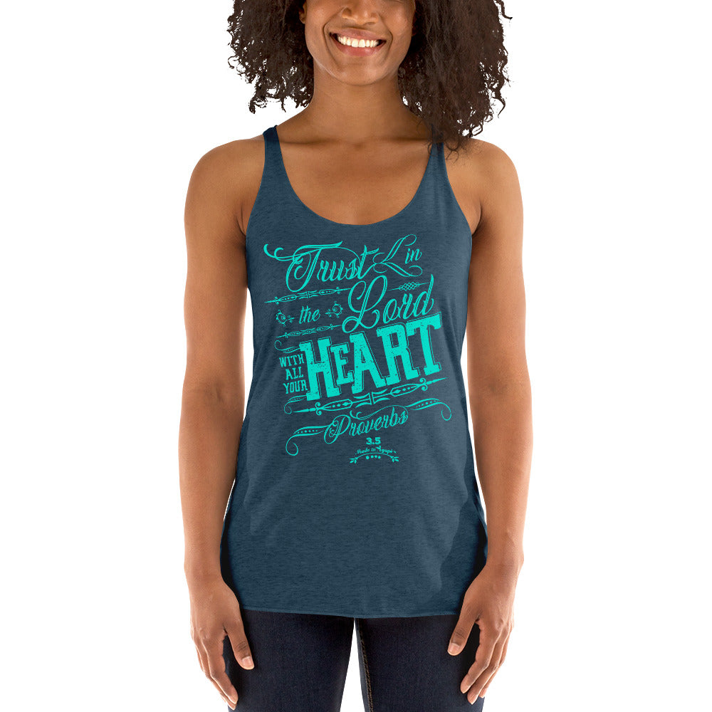 Trust In the Lord - Ladies' Triblend Racerback Tank-Made In Agapé