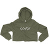 God Greater Than Highs Lows - Women's Crop Hoodie-Military Green-S-Made In Agapé