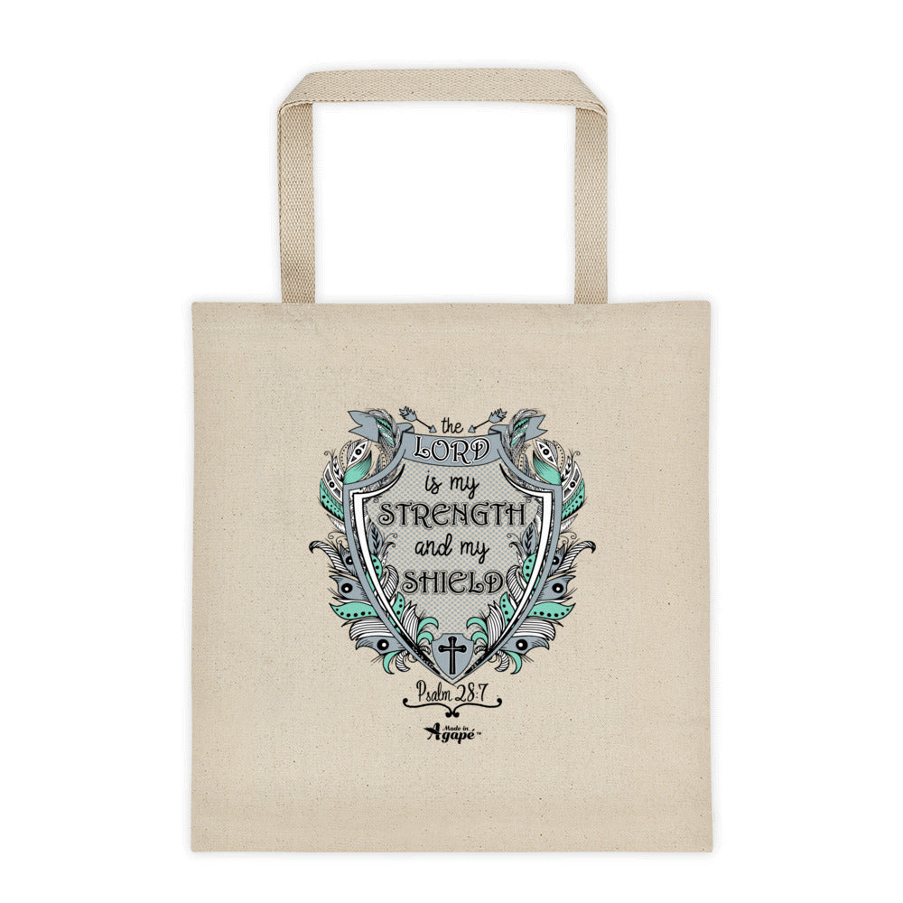 Lord Is My Strength And Shield - Tote Bag-Made In Agapé