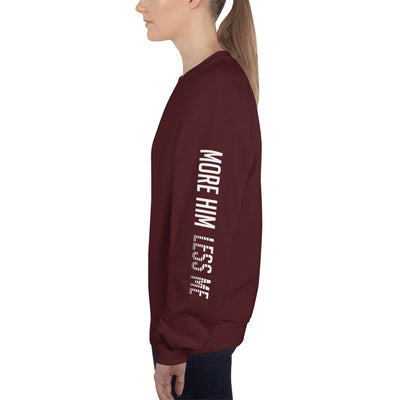 More Him Less Me - Women's Sweatshirt-Maroon-S-Made In Agapé