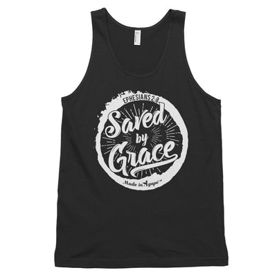 Saved By Grace - Unisex Tank-Black-XS-Made In Agapé