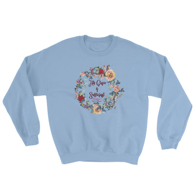 His Grace Is Sufficient - Women's Sweatshirt-Light Blue-S-Made In Agapé