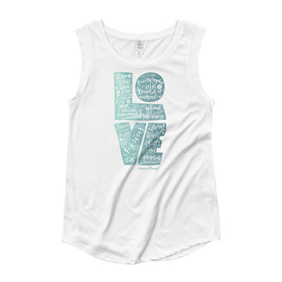 Love Is Patient - Ladies’ Cap Sleeve-White-S-Made In Agapé