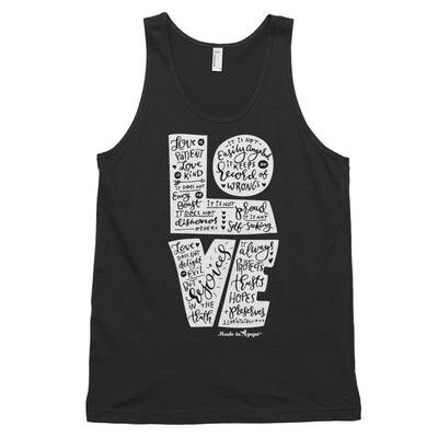 LOVE Is Patient - Unisex Tank-Black-XS-Made In Agapé