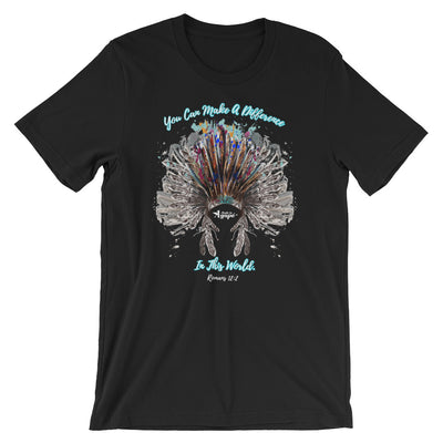 Make A Difference In This World - Cozy Fit Short Sleeve Tee-Black-S-Made In Agapé