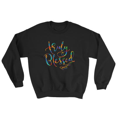 Truly Blessed - Women's Sweatshirt-Black-S-Made In Agapé