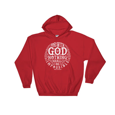 Nothing Impossible With God - Women's Hoodie-Red-S-Made In Agapé