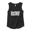 LOVE Protects - Ladies' Cap Sleeve-Black-S-Made In Agapé
