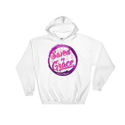 Saved By Grace - Women's Hoodie-White-S-Made In Agapé