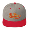 Just Believe - Snapback Hat-Heather Grey/ Red-Made In Agapé