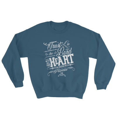 Trust In the Lord - Women's Sweatshirt-Indigo Blue-S-Made In Agapé