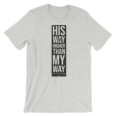 His Way Higher Than Mine - Cozy Fit Short Sleeve Tee-Athletic Heather-S-Made In Agapé